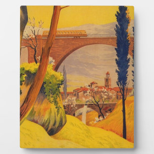 Plaque Photo Voyage ferroviaire vintage