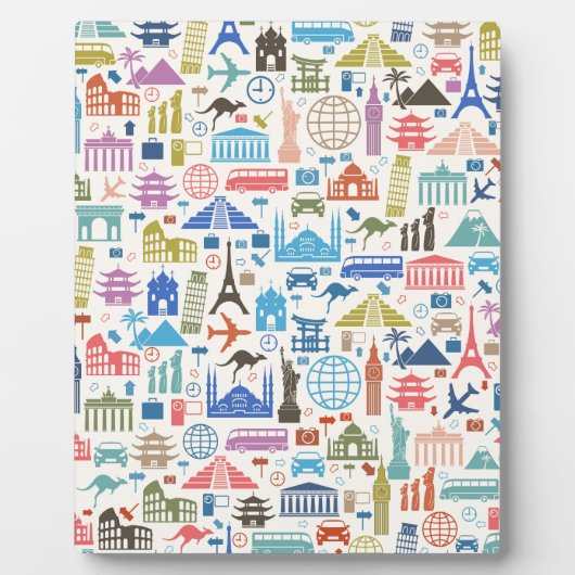 Plaque Photo voyage mondial (Devant)