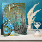 Plaque Photo Voyageur d'escargots à vapeur Aqua (Côté)