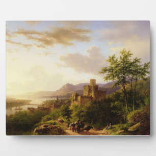 Plaque Photo Voyageurs sur un chemin dans un vaste paysage de l