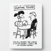 Plaque Photo Voyante prédit une perte financière (Devant)