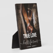 Plaque Photo Vrai Love Couple Photo Blanket en polaire (Côté)