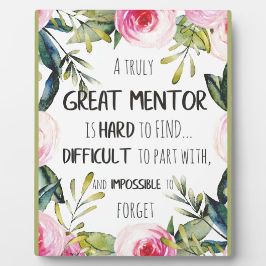 Plaque Photo Vraiment grand mentor Cadeau Mentor Appréciation C (Devant)