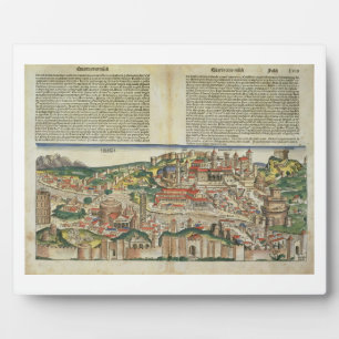 Plaque Photo Vue de la ville de Rome, depuis le Chron de Nuremb
