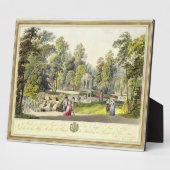 Plaque Photo Vue du temple de Diana à Erlaw, gravée par (Côté)