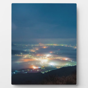 Plaque Photo Vue nocturne Aso Mer nocturne de nuages Japon Kuma