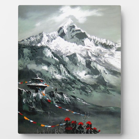 Plaque Photo Vue Panoramique Du Camp Everest Base (Devant)