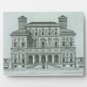 Plaque Photo Vue sur la façade de Villa Borghese, Rome (engrave (Devant)