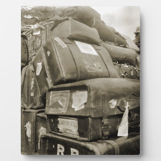 PLAQUE PHOTO WAGON SUITCASE 1890 (Devant)