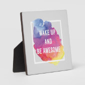 Plaque Photo Wake up and Be Awesome (Recto)
