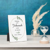 Plaque Photo Walking with Jehovah since Baptism Eucalyptus (Côté)