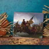 Plaque Photo Washington Traverser le Delaware par Emanuel Leutz (Côté)