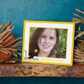 Plaque Photo Water polo player black silhouette custom (Côté)