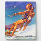 Plaque Photo Water Skier by McClelland Barclay (Devant)