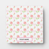 Plaque Photo Watercolor Botanical Floral Pattern Planner (Devant)