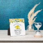 Plaque Photo Watercolor Floral Lemons Limoncello Wedding<br><div class="desc">Elegant Watercolor Yellow Floral Greenery Lemons Homemade Limoncello Wedding Thank You Bar Sign</div>
