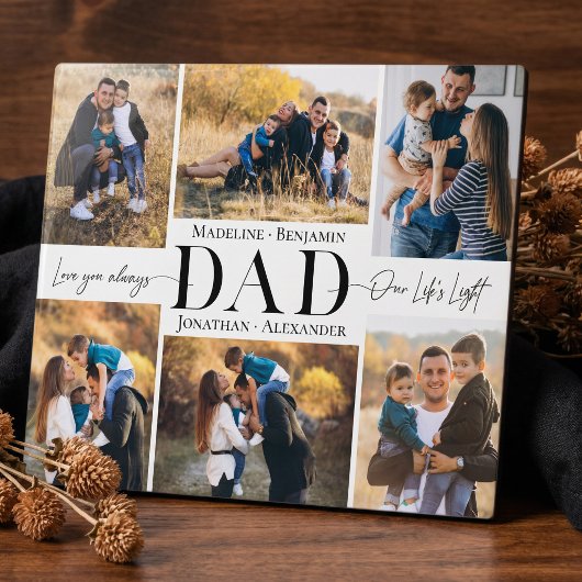 Plaque Photo We Love You Dad Simple Photo Collage Keepsake