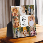 Plaque Photo We Love You Mom Family Modern Photo Collage<br><div class="desc">The We Love You Mom Family Modern Photo Collage Plaque est un souvenir sincère qui célèbre le lien spécial entre une mère et sa famille. Avec un design personnalisable, cette plaque vous permet de télécharger vos photos de famille préférées et de les organiser dans un beau collage. L'agencement élégant et...</div>