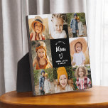 Plaque Photo We Love You Mom Family Modern Photo Collage<br><div class="desc">The We Love You Mom Family Modern Photo Collage Plaque est un souvenir sincère qui célèbre le lien spécial entre une mère et sa famille. Avec un design personnalisable, cette plaque vous permet de télécharger vos photos de famille préférées et de les organiser dans un beau collage. L'agencement élégant et...</div>