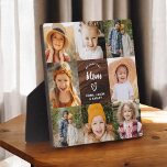 Plaque Photo We Love You Mom Family Wood Photo Collage<br><div class="desc">The We Love You Mom Family Modern Photo Collage Plaque est un souvenir sincère qui célèbre le lien spécial entre une mère et sa famille. Avec un design personnalisable, cette plaque vous permet de télécharger vos photos de famille préférées et de les organiser dans un beau collage. L'agencement élégant et...</div>