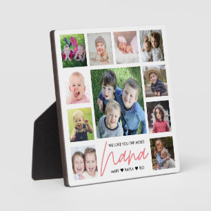 Plaque Photo We Love You Nana Grandkids 11 Photo Collage