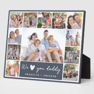 Plaque Photo We ♥ You Daddy Photo Collage