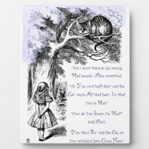 Plaque Photo We're All Mad Here