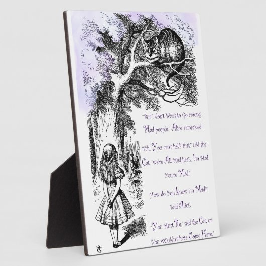 Plaque Photo We're All Mad Here (Côté)