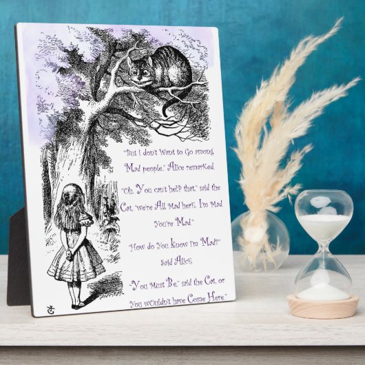 Plaque Photo We're All Mad Here (Côté)