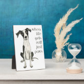 Plaque Photo when life gets ruff just paws (Côté)