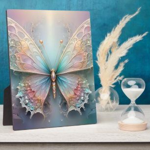 Plaque Photo Whispers of Color : Pastel Fractal Butterfly Dream
