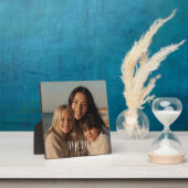 Plaque Photo White Graceful Script Established Mom Photo (Insitu)