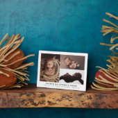 Plaque Photo White Neutral Bébé photo Collage Nouveau bébé (Côté)