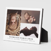 Plaque Photo White Neutral Bébé photo Collage Nouveau bébé (Côté)