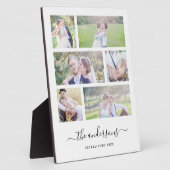 Plaque Photo White Six Photo Collage Nom de famille Calligraphi (Côté)