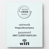 Plaque Photo Wifi Network and Password Business Retail (Devant)