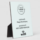 Plaque Photo Wifi Network and Password Business Retail (Côté)