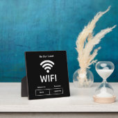 Plaque Photo Wifi Network and Password Business Retail (Insitu)