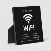 Plaque Photo Wifi Network and Password Business Retail (Recto)