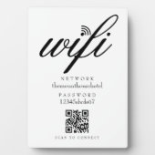 Plaque Photo Wifi Network Password QR Code Sign (Devant)