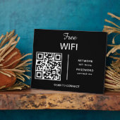 Plaque Photo Wifi Network QR Code Scan pour connecter le Noir m (Côté)