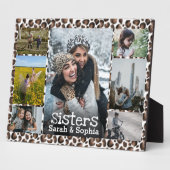 Plaque Photo Wild Faux Leopard Fur Soeurs de la fourrure Collag (Côté)