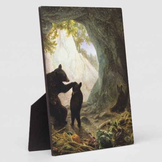 Plaque Photo William Holbrook Beard Bear And Cubs 1864 (Côté)