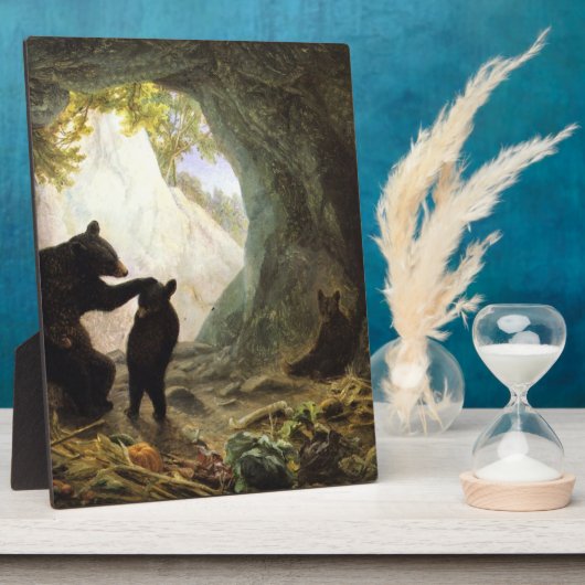 Plaque Photo William Holbrook Beard Bear And Cubs 1864 (Côté)