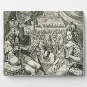 Plaque Photo William III (1650-1702) et Mary II (1662-1694) Kin