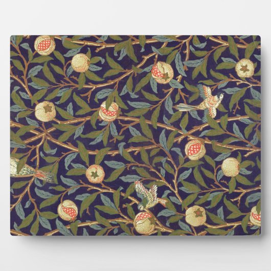 Plaque Photo William Morris Oiseau Et Grenade (Devant)