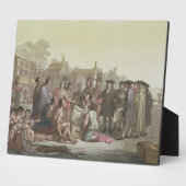 Plaque Photo William Penn négociant le traité menant à (Côté)