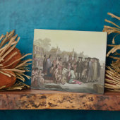 Plaque Photo William Penn négociant le traité menant à (Côté)