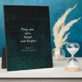 Plaque Photo William Shakespeare Oublie Et Pardonne Citation (Côté)