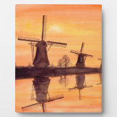 Plaque Photo Windmills Sunset (Devant)